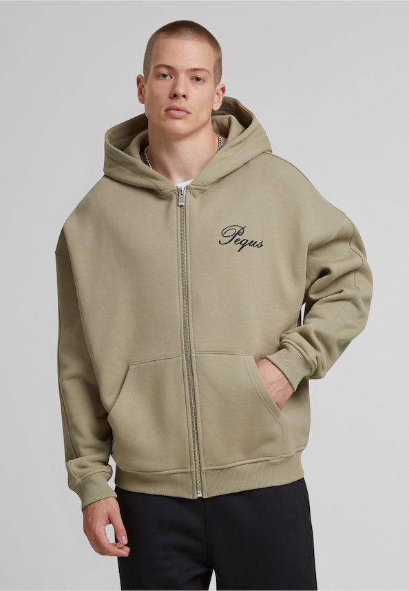PEQUS Handwritten Logo Zip Hoodie-0