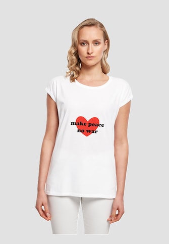 Ladies Peace - Red Heart White Extended Shoulder 