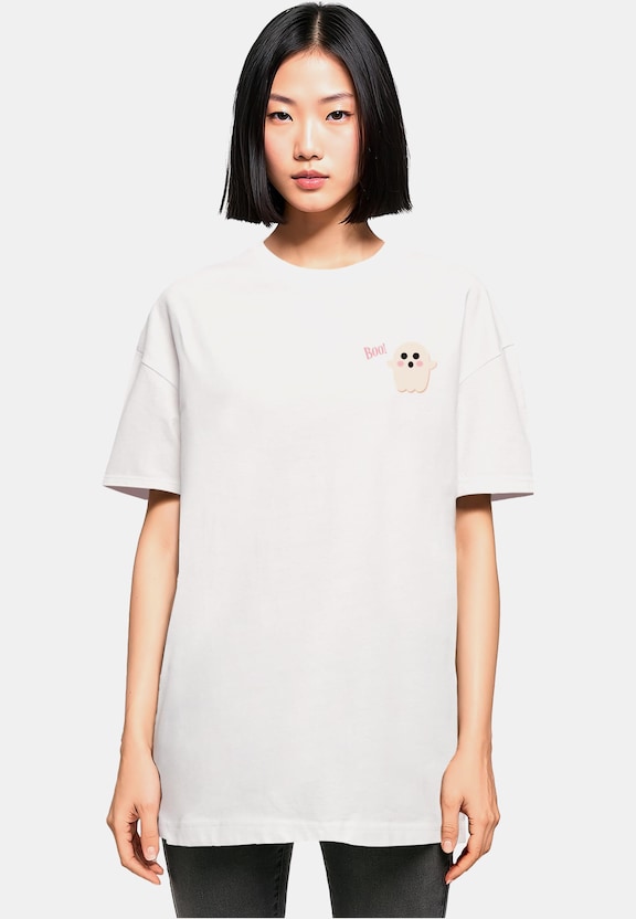Ladies Halloween - Boo Ghost Tee-0
