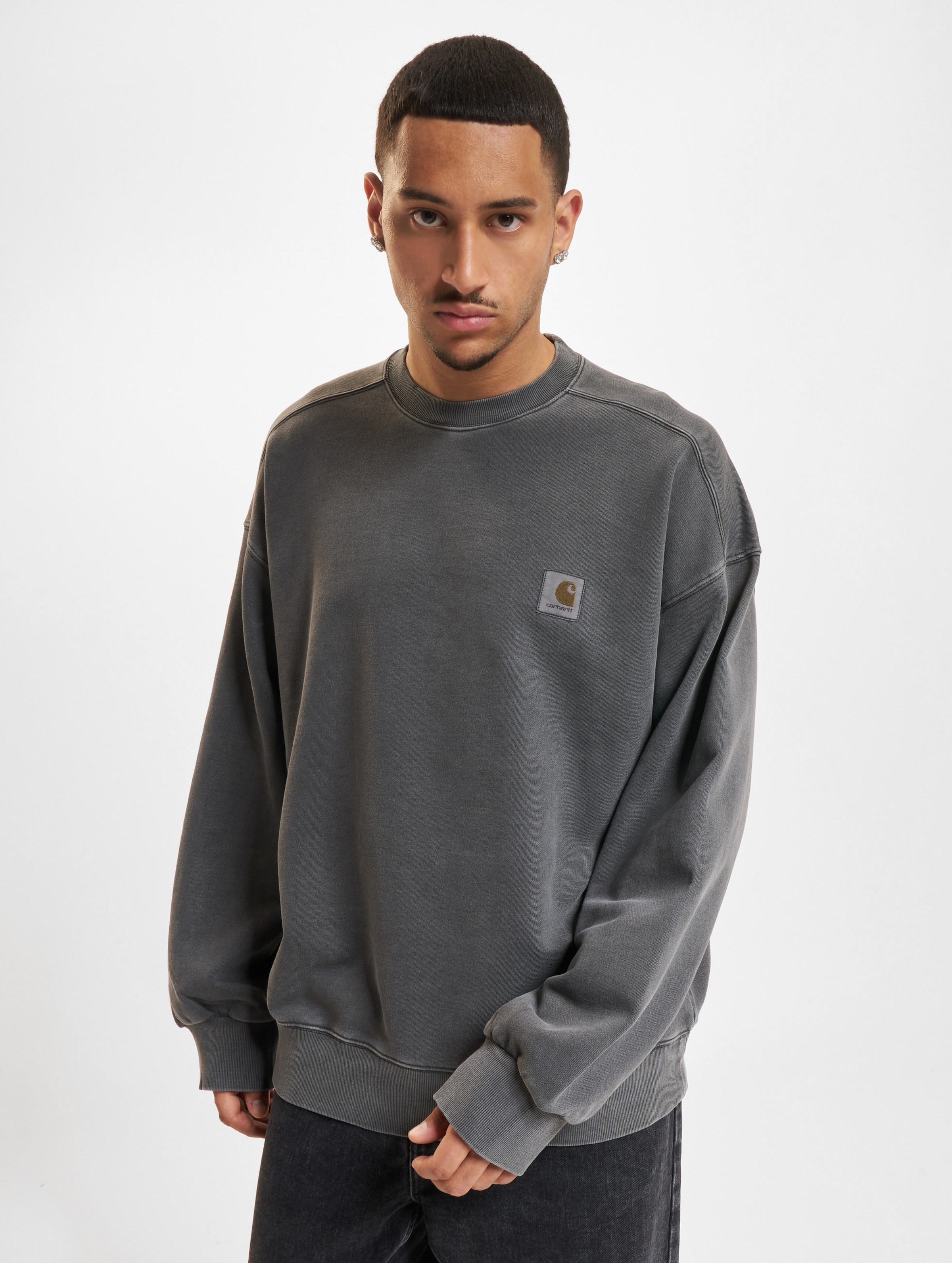 Carhartt WIP Nelson Sweater op kleur zwart, Maat S