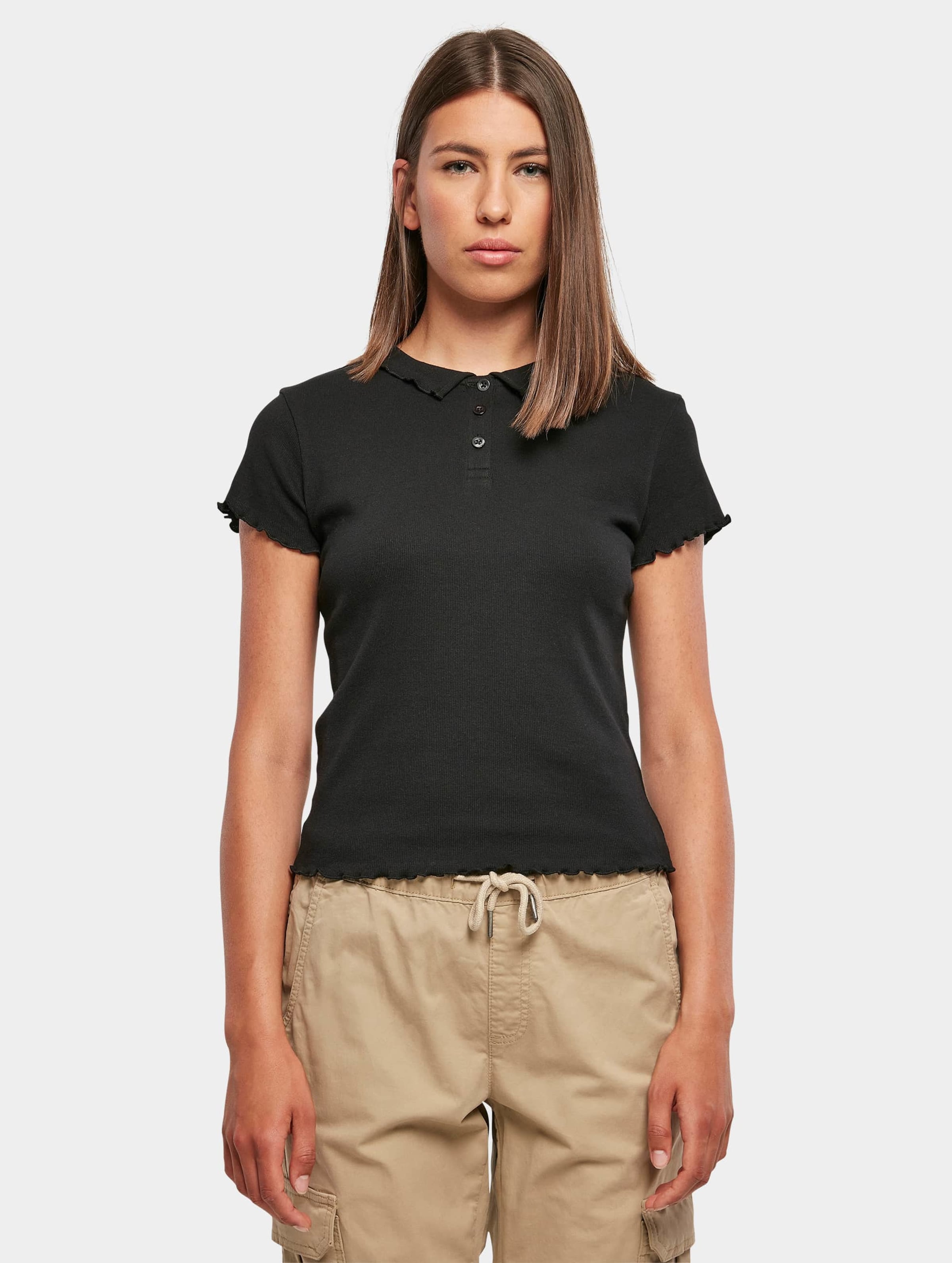 Ladies black polo deals t shirt