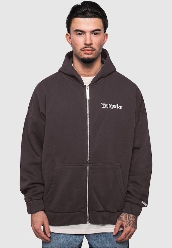Super Heavy Oversize Blank Zip Hoodie-0