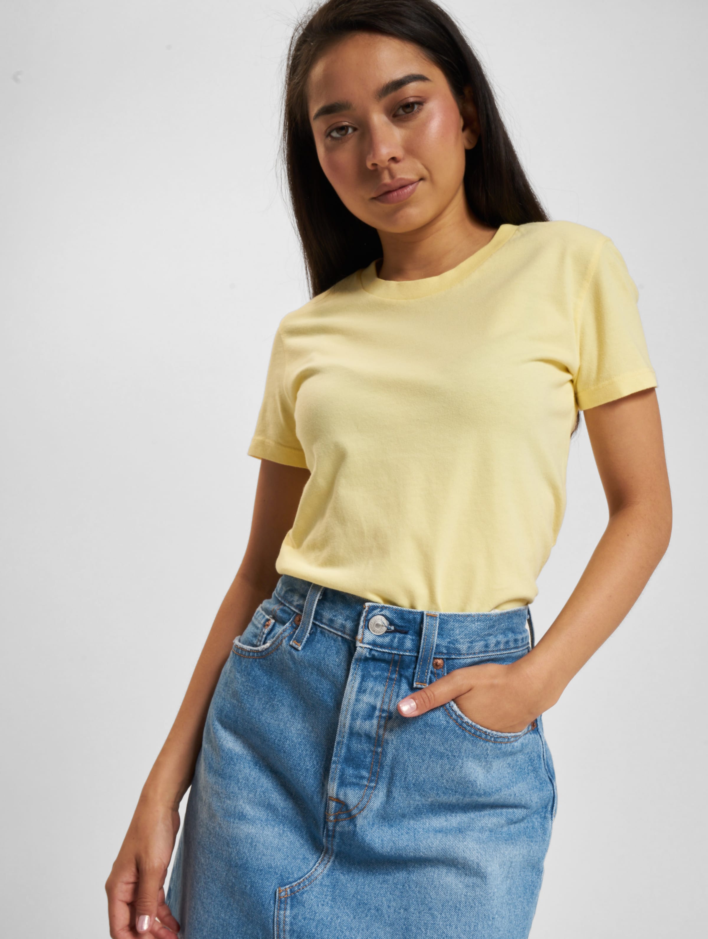 Levi's Levis Perfect T-Shirt Frauen,Unisex op kleur geel, Maat XS