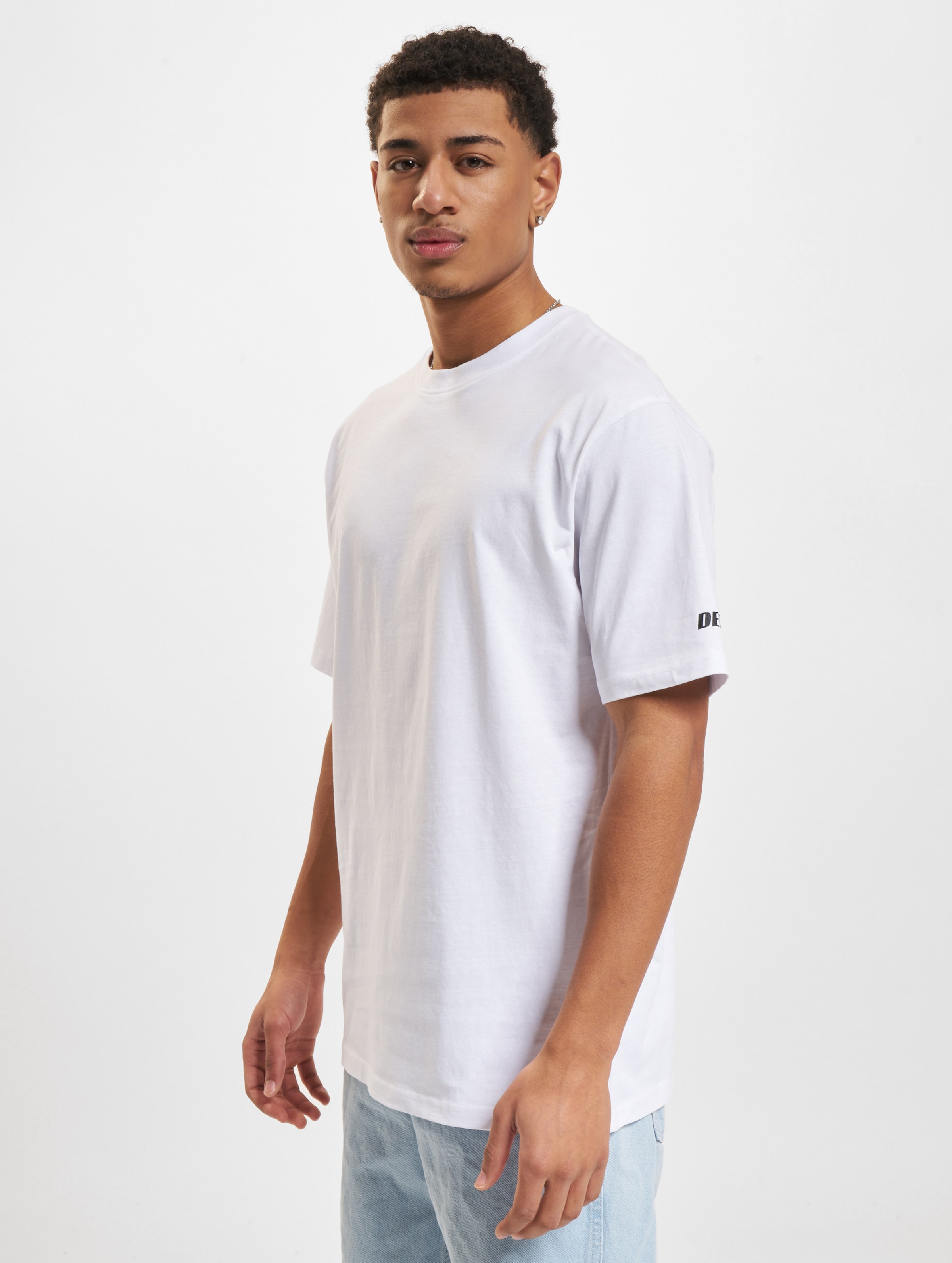 DEF Basic T-Shirts Mannen op kleur wit, Maat M
