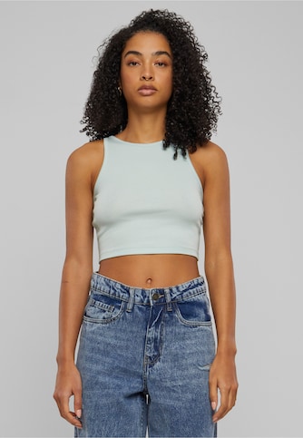 Ladies Organic Cropped Rib Top