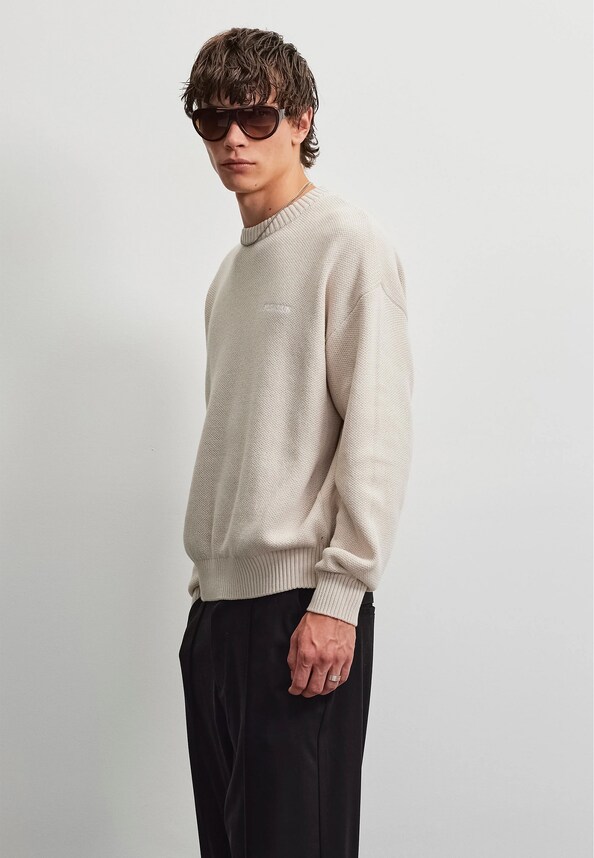 Logo Oversized Knit Sweater-2