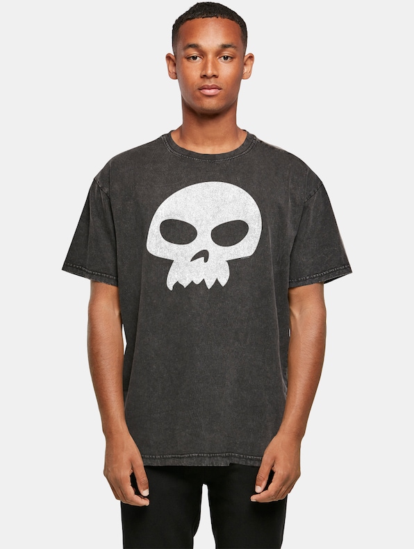 Toy Story - Sid's Skull Acid Washed Oversize-0