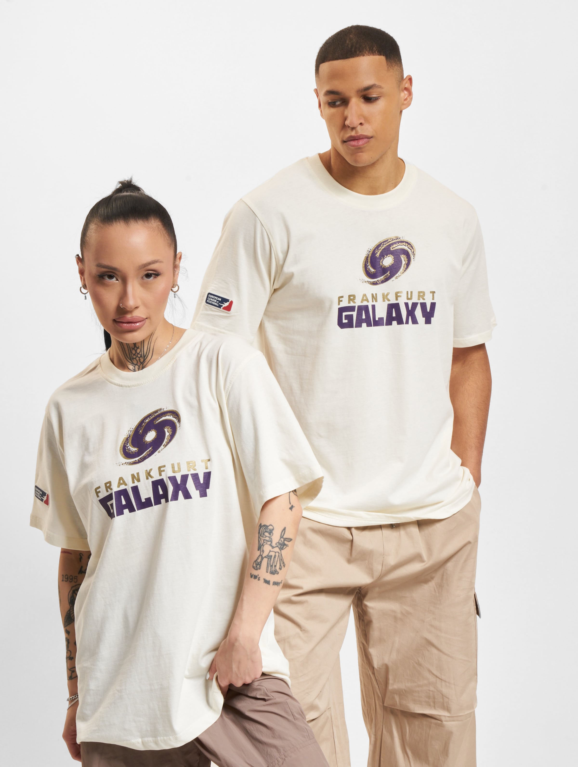 European League Of Football ELF Frankfurt Galaxy 3 T-Shirts Unisex op kleur wit, Maat 4XL