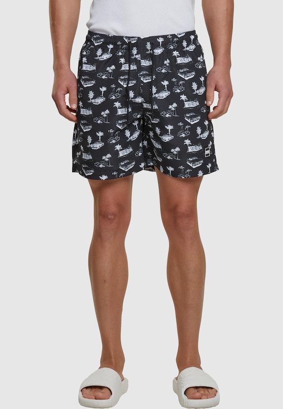 Pattern Swim Shorts-4