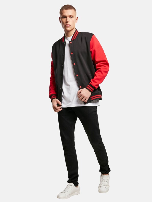 Build Your Brand Sweat College Jacket-3