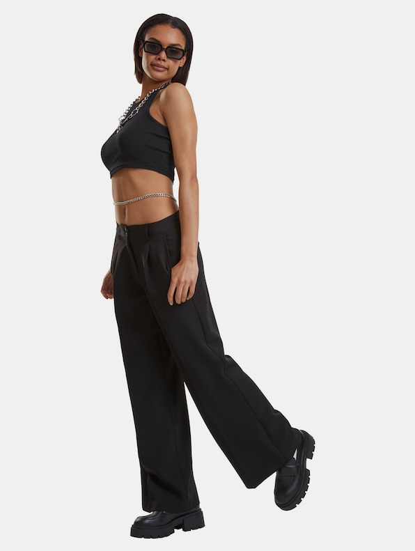 Urban Classics Ladies Wide Leg Stoffhosen-8