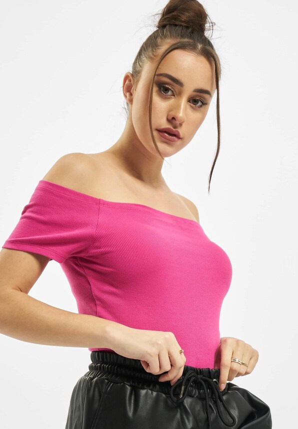 Ladies Off Shoulder Rib-4