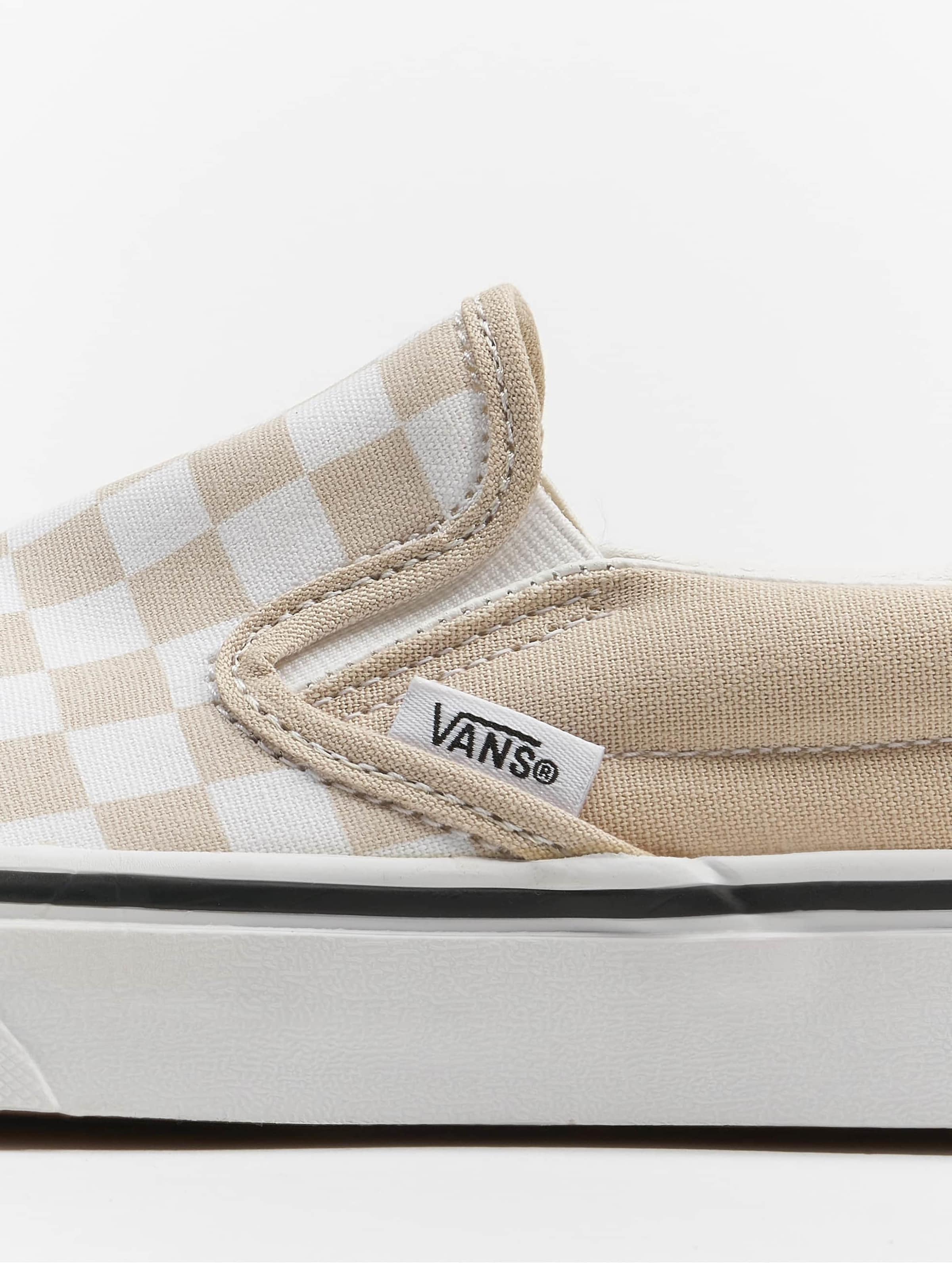 Vans slip hotsell on checkerboard beige