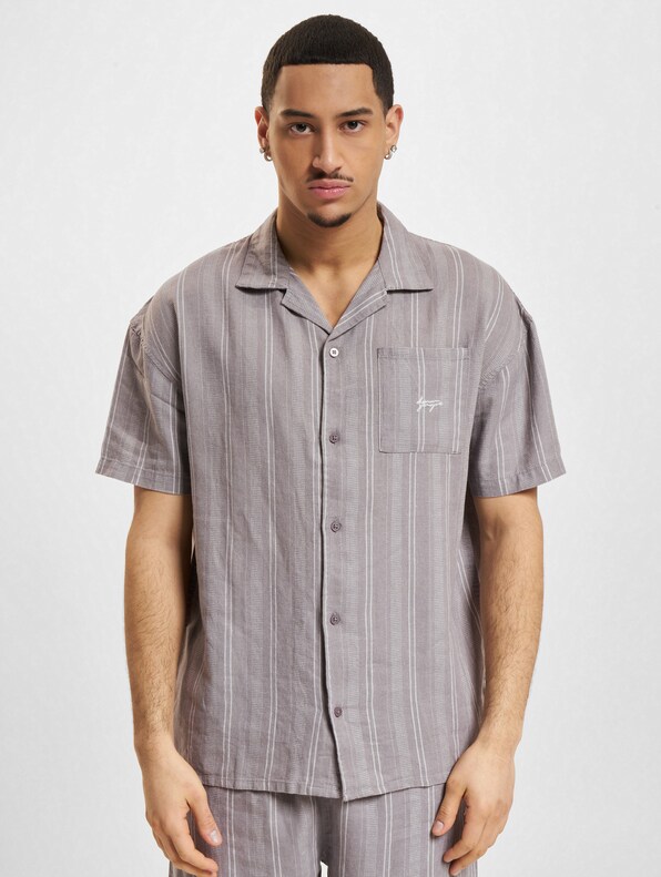 Stripe Structured Short Sleeve-2