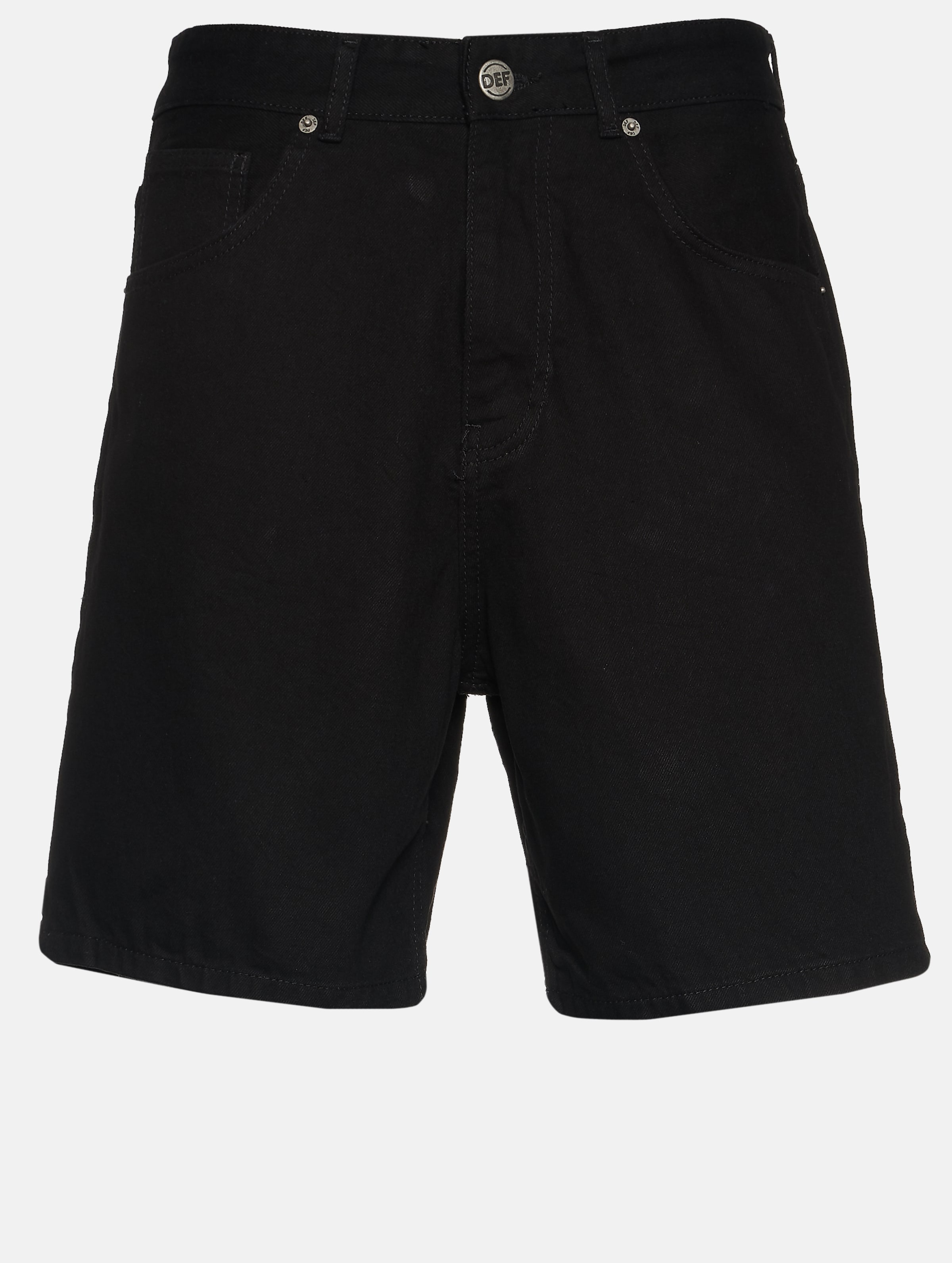 DEF Jorts Shorts Frauen,Unisex op kleur zwart, Maat L