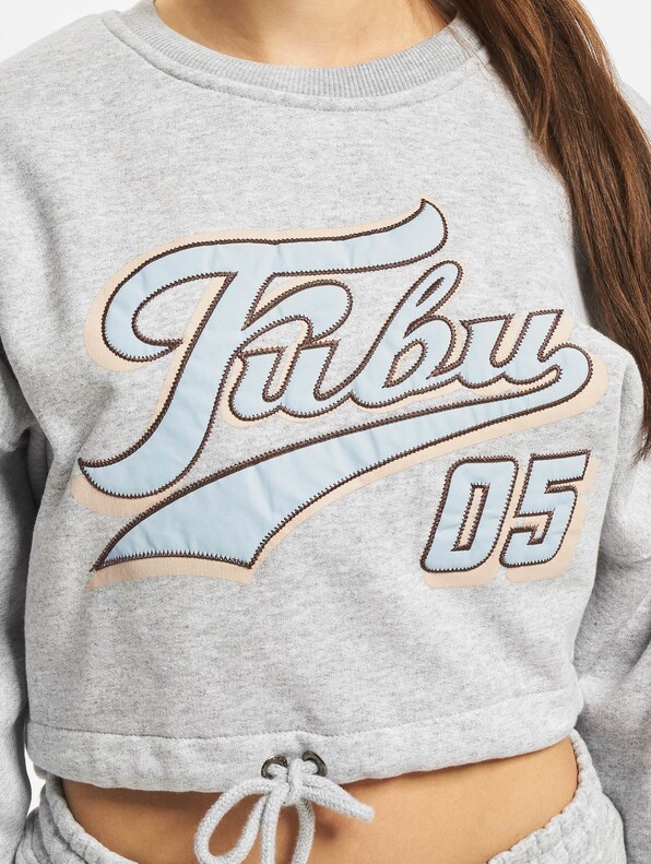 Fubu Varsity Short Crew Sweatshirt Heather-3