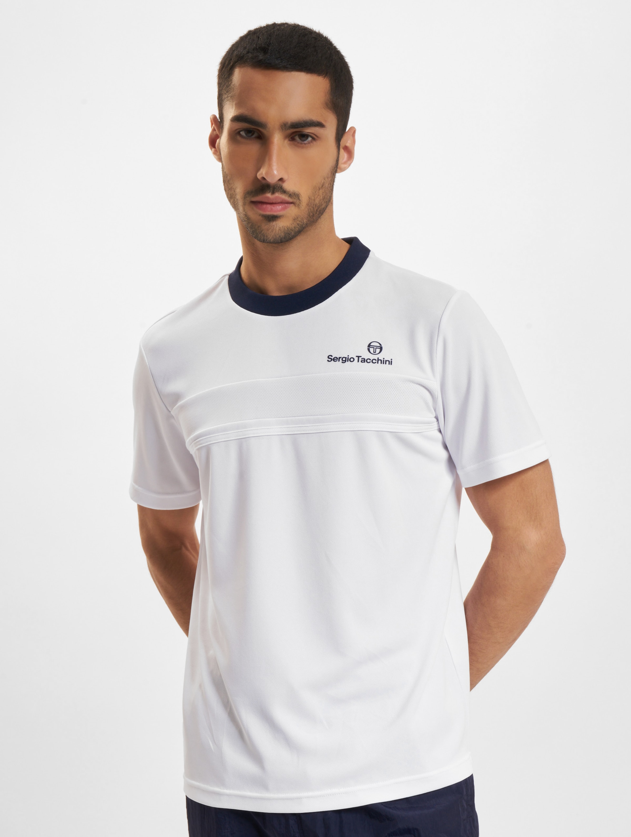 Sergio Tacchini Specchio T-Shirts Mannen op kleur wit, Maat 3XL