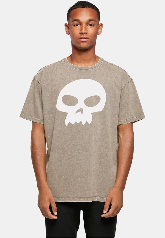 Toy Story - Sid's Skull Acid Washed Oversize-0
