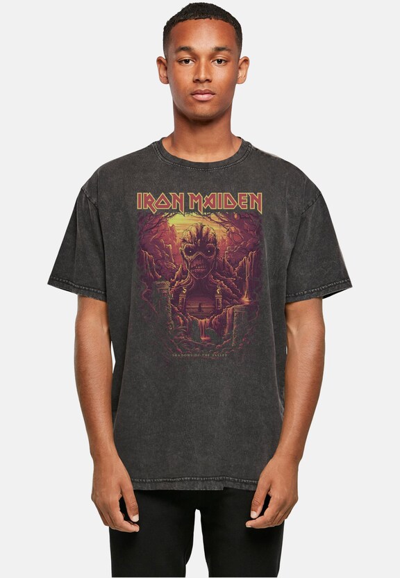 POD Iron Maiden - Mummy Acid Washed Heavy Oversized Tee-0