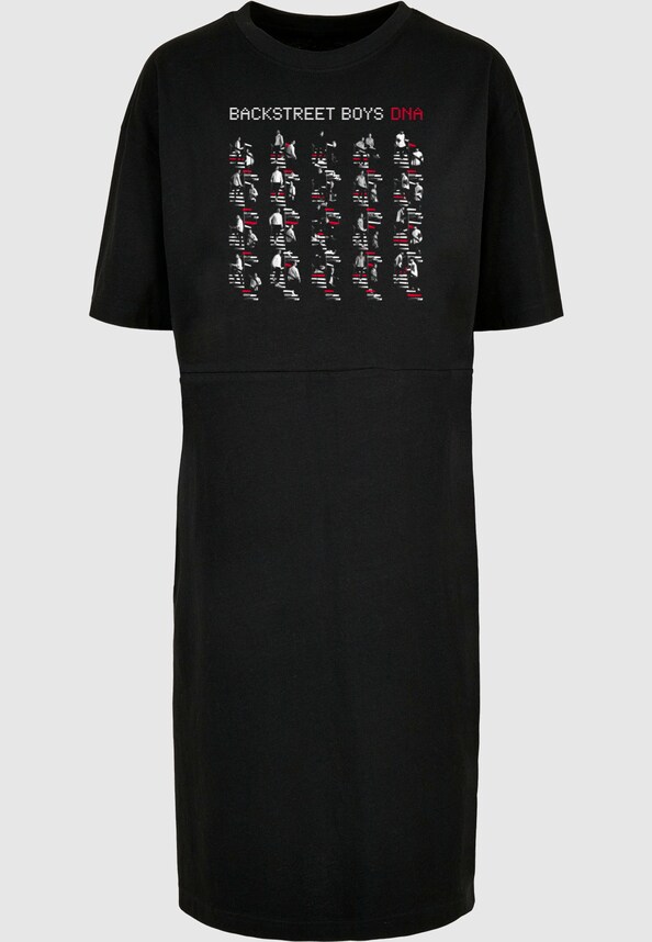 Ladies Backstreet Boys - DNA Album Red Organic Oversized Slit Tee-2