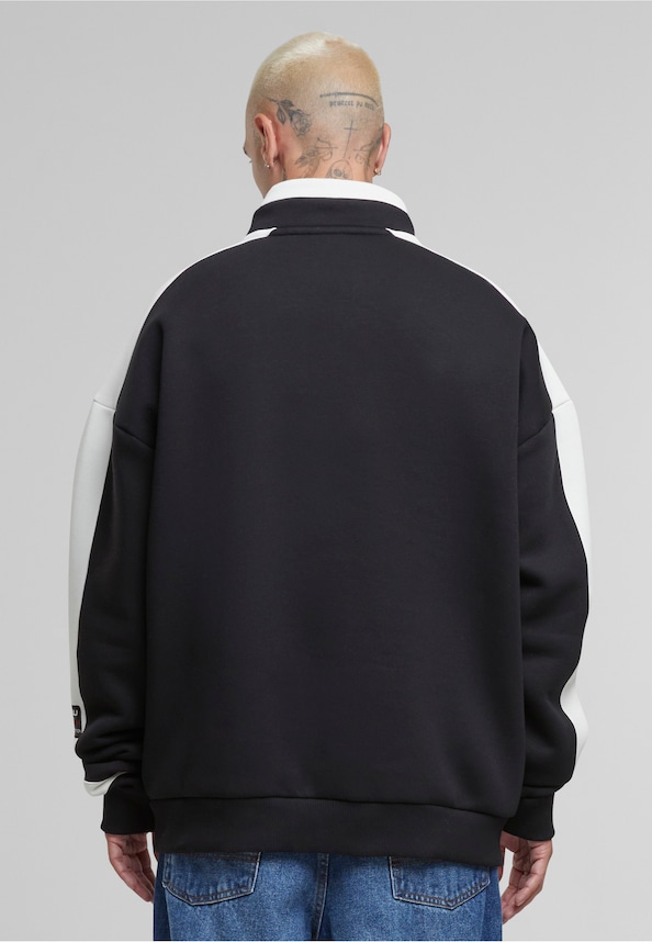 Fubu Corporate Sprts Zip Hooded Check Sweatshirt-1