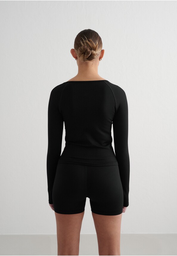 Ribbed Seamless Zip Jacket-1