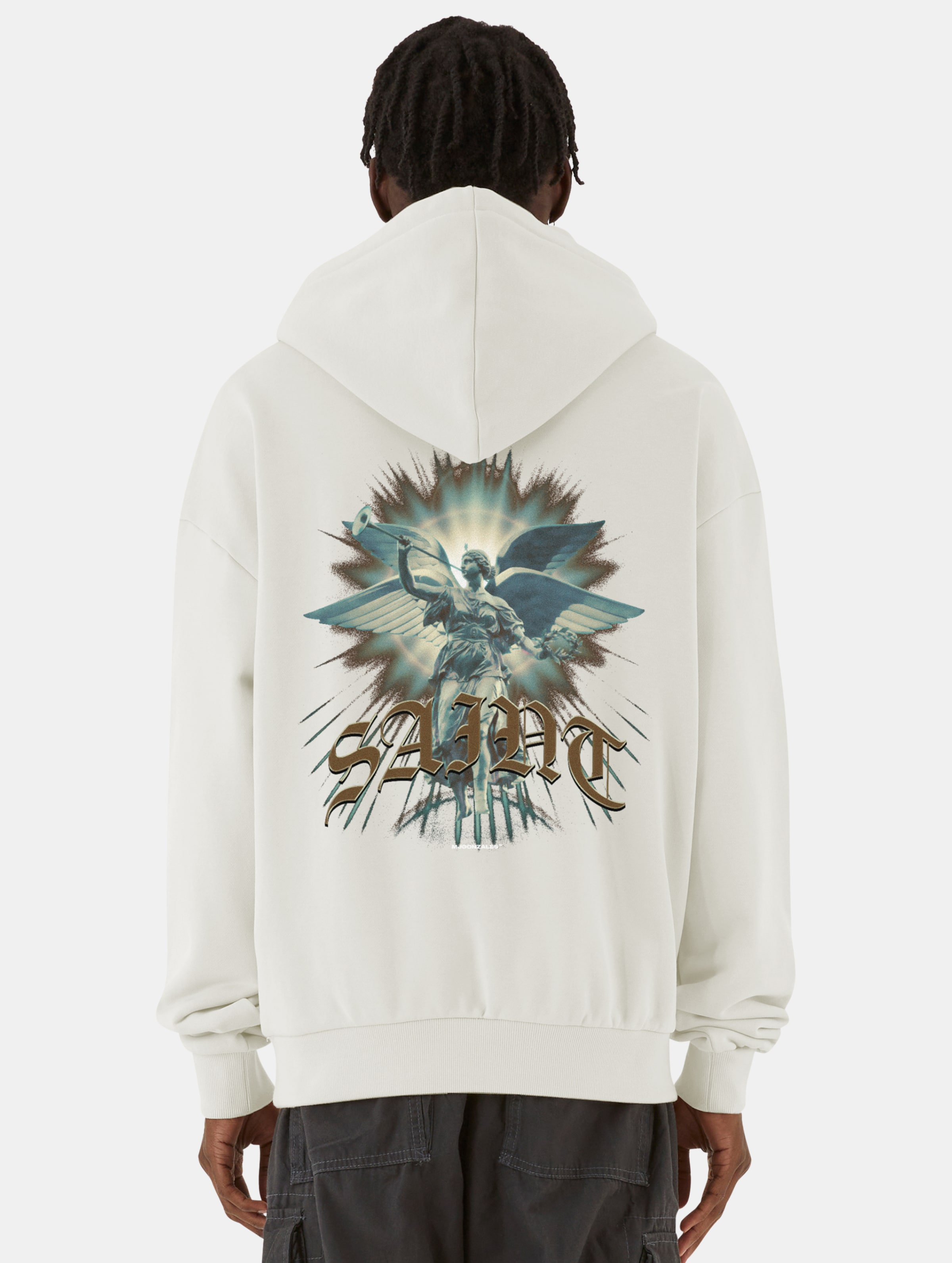 MJ Gonzales SAINT V.1 heavy oversized Hoodies Männer,Unisex op kleur wit, Maat XL