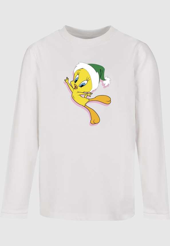 Kids Looney Tunes - Tweety Christmas Hat Longsleeve-0