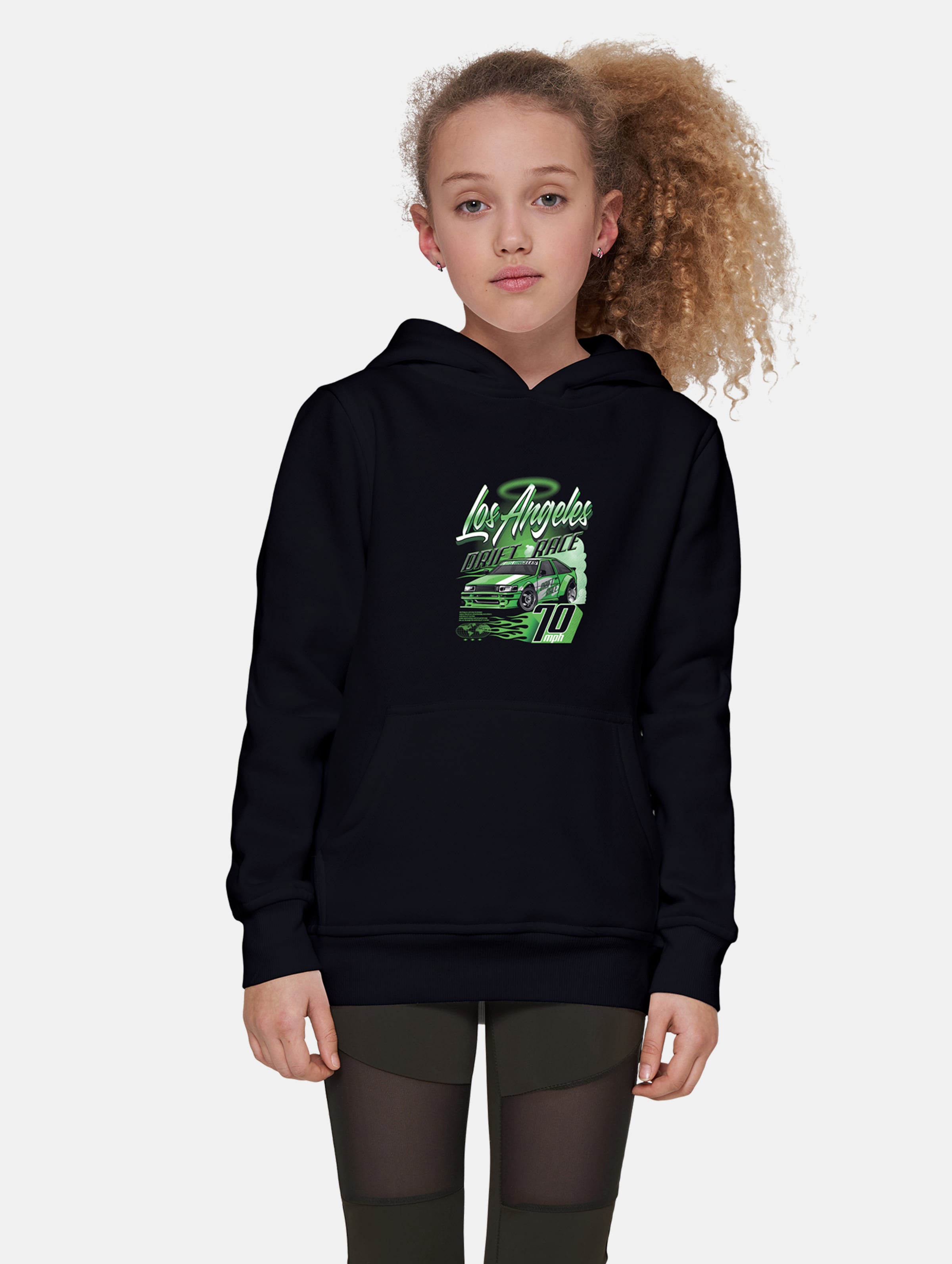 Mister Tee - Kids LA Drift Race Kinder hoodie/trui - Kids 134/140 - Zwart