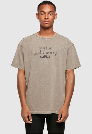 Fathers Day - Best dad in the world 2 Acid Washed Heavy Oversized