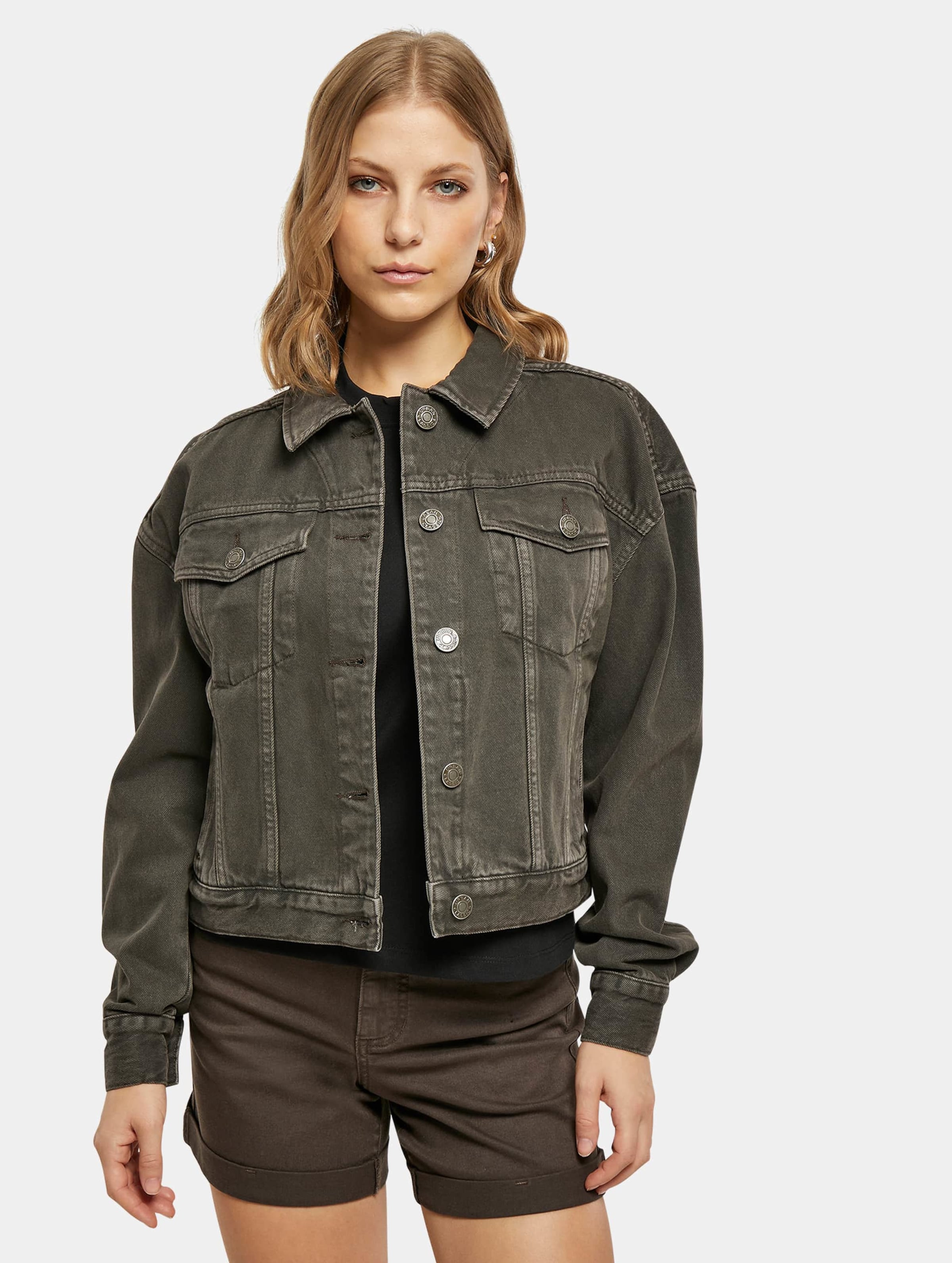 Ladies oversize best sale denim jacket