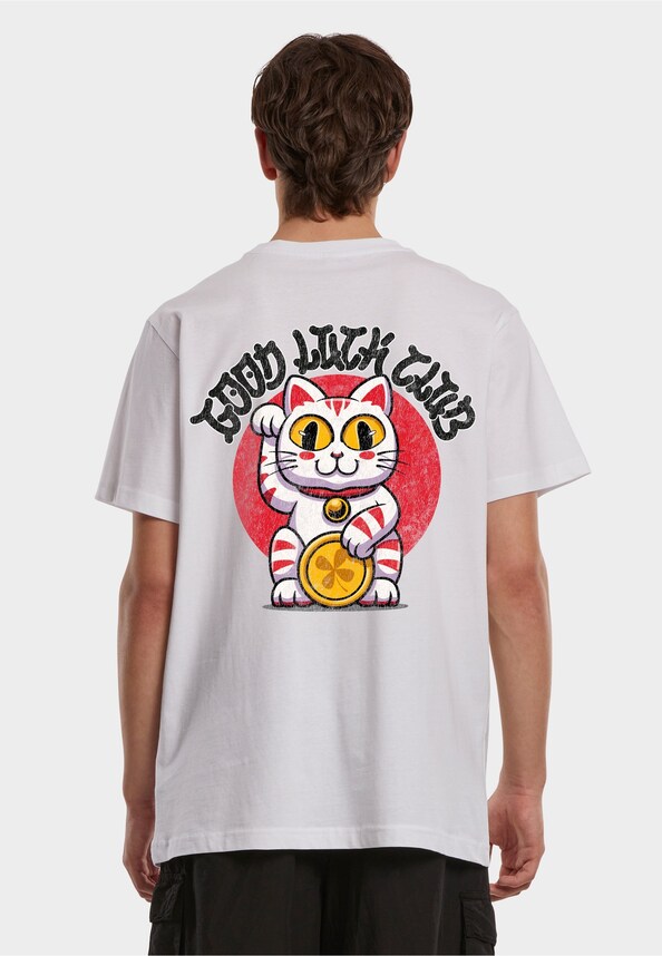 Good Luck Club Cat Tee-1