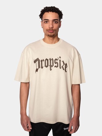 Dropsize Heavy Oversize White Logo Puffer Print T-Shirt