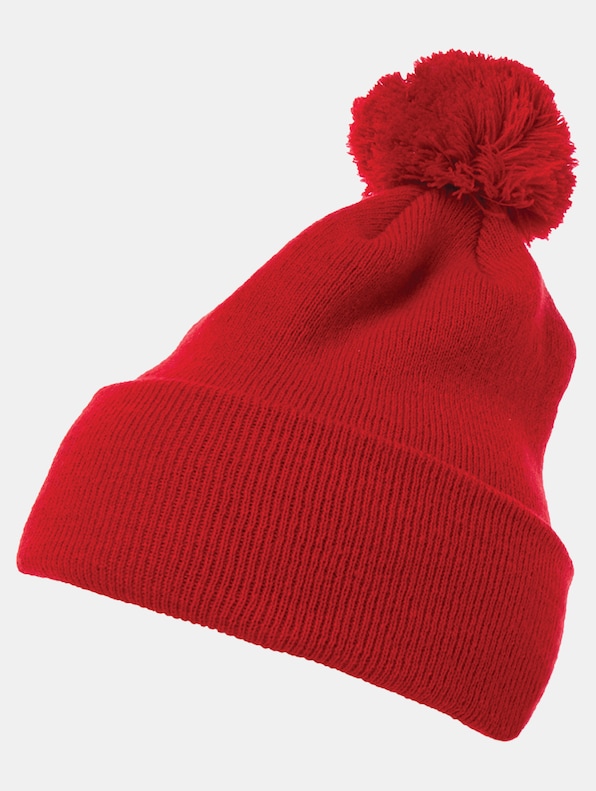 Cuffed Pom Pom Knit Beanie-0