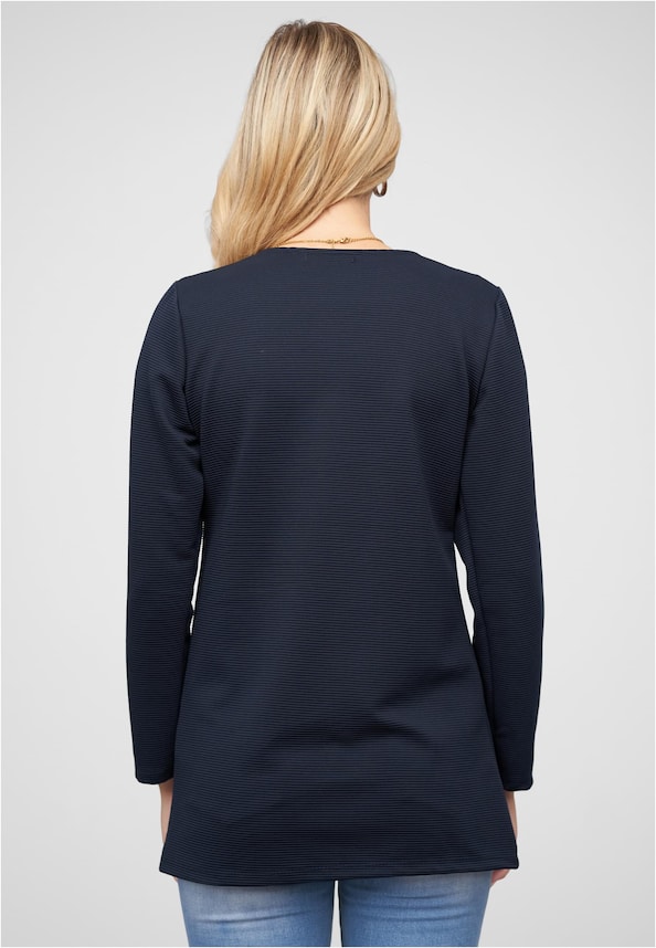 Strickjacke offener ribbed Cardigan-1