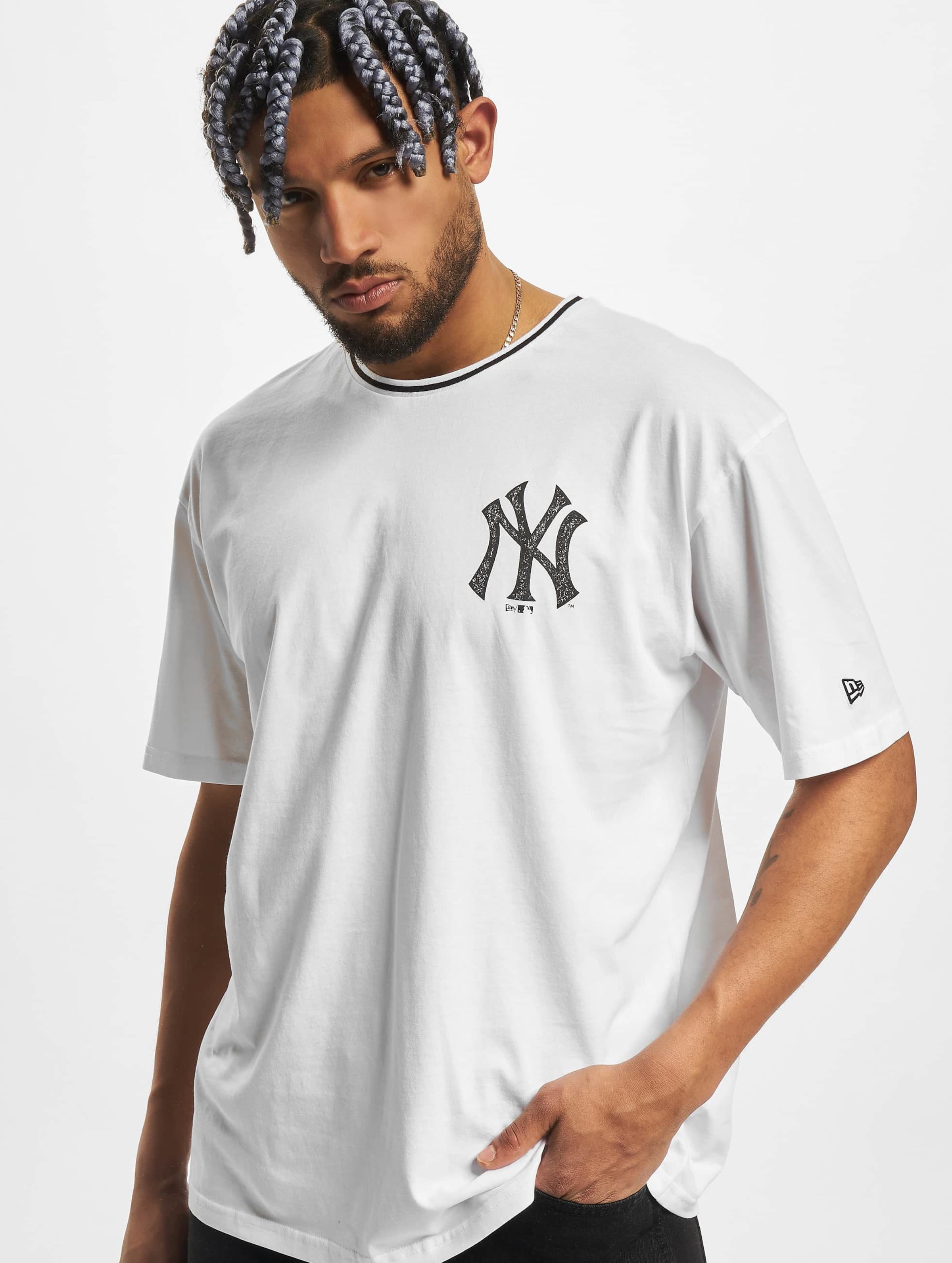 New Era MLB York Yankees Distressed Graphic Oversized T-Shirt Mannen op kleur wit, Maat L