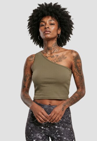 Ladies Cropped Asymmetric