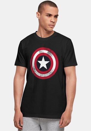 Avengers - Captain America Distressed Shield Basic T-Shirt