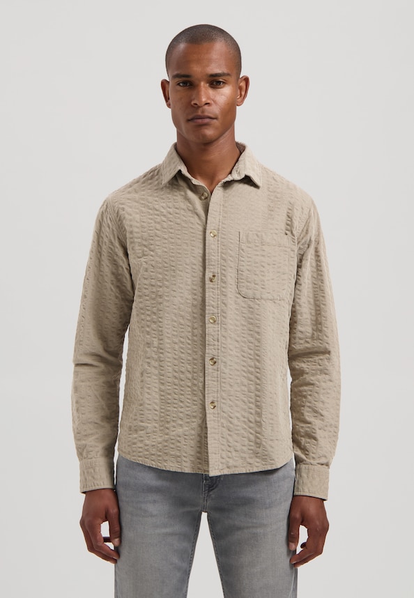 Patric Shirt Seersucker Ribcord-0