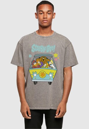 Scooby Doo - Mystery Machine Group Acid Washed Oversized 