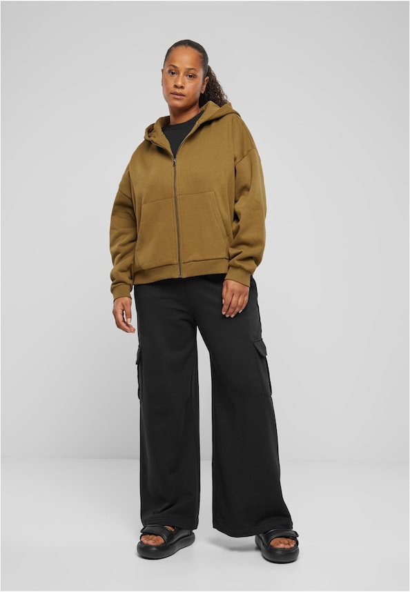 Ladies Boxy Zip Hoody-1