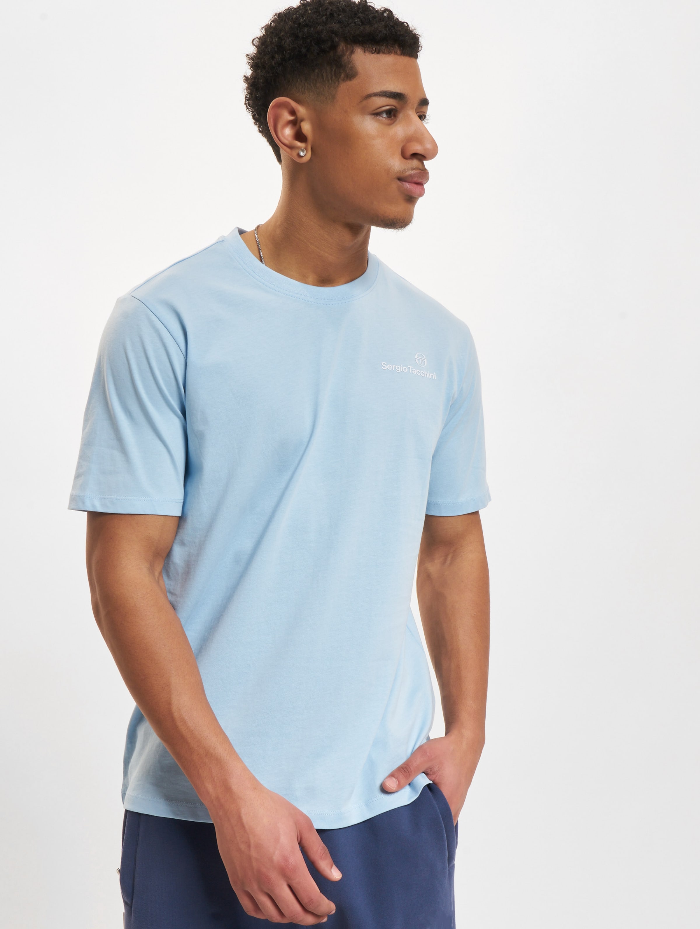 Sergio Tacchini Bold Co T-Shirt Mannen,Unisex op kleur blauw, Maat M