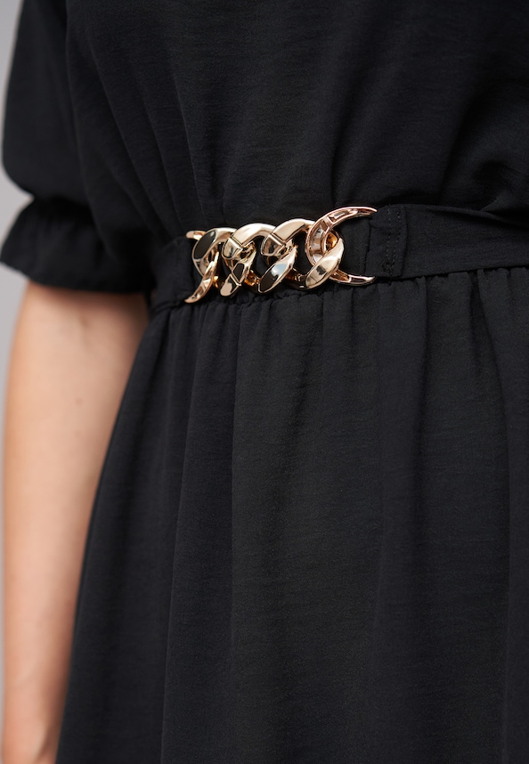 Dress with Chain-Belt-5