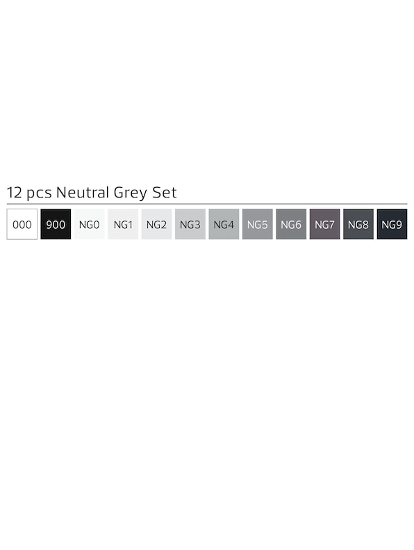 Brush 12pcs Neutral Grey-2