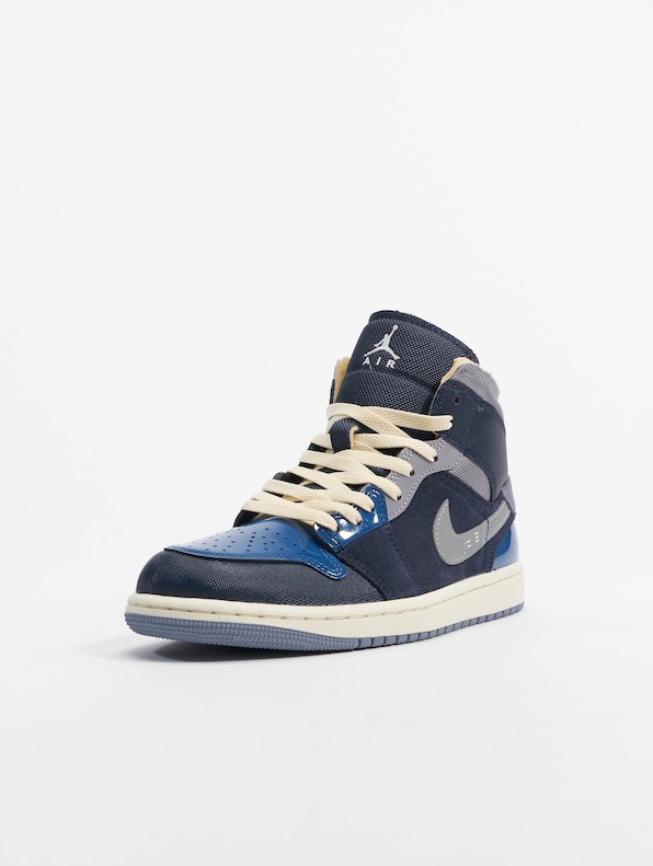 Air Jordan 1 Mid Se Craft Sneakers Obsidian/White French Blue-2