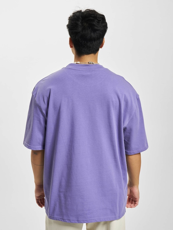 Logo Oversized Tee Vintage Washed Magic Violet Gum-1