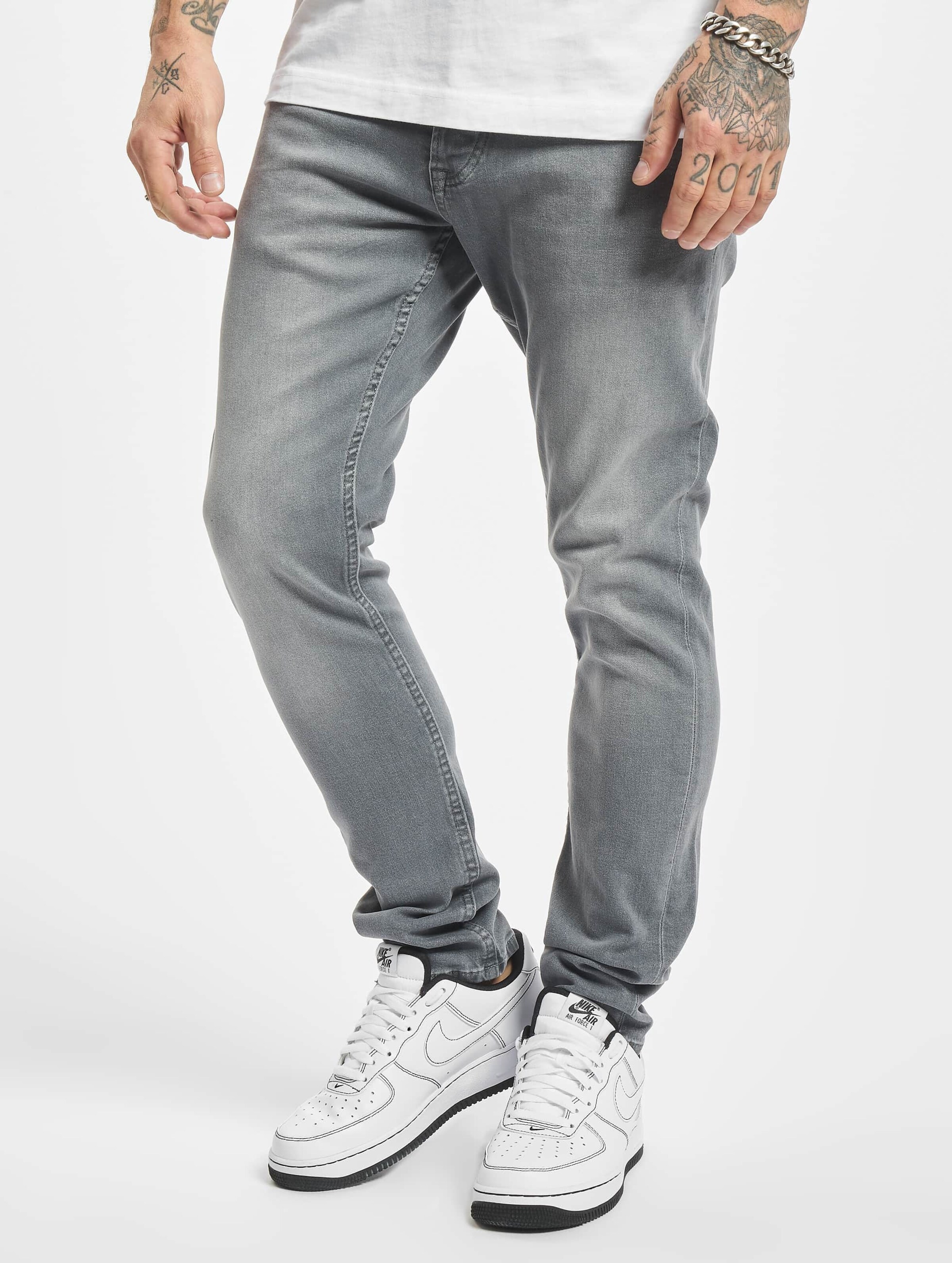 2Y William Skinny Fit Jeans Mannen op kleur grijs, Maat 34