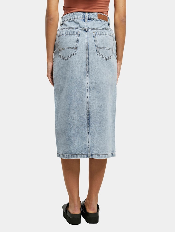 Ladies Midi Denim Skirt-1