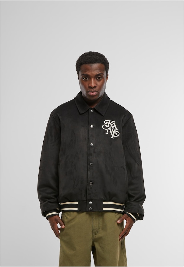 Kani Legacy Faux Suede Bowling Jacket-2