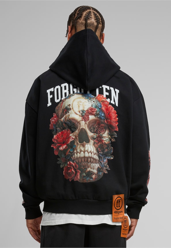 Overgrown Skull Oversize Zip Hoody-1